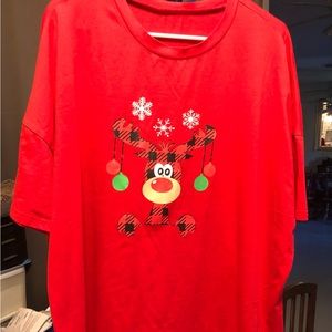 Christmas Holiday Reindeer Tee XXL